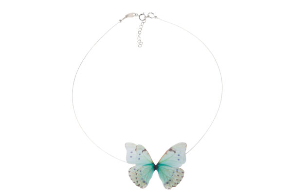 butterfly necklace women chocker sterling silver scaled Oana Savu