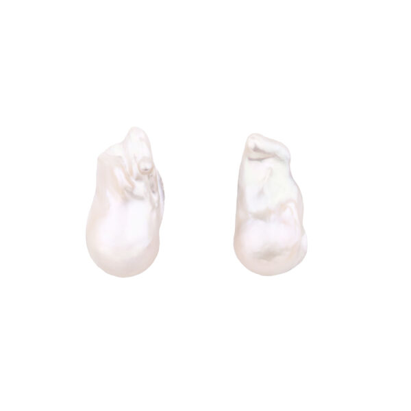 clip on earrings baroque freshwater pearls Oana Savu