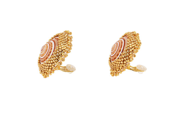 fine earrings shell luxury fashion Oana Savu