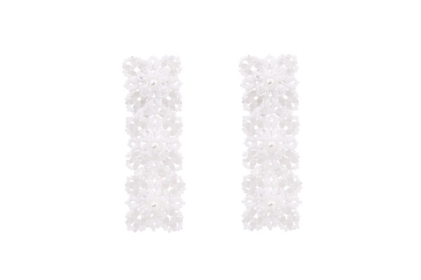 lace earrings with beads swarovski and ear-clip