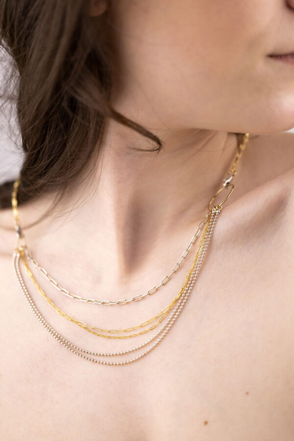 necklace elegant style gold silver Oana Savu
