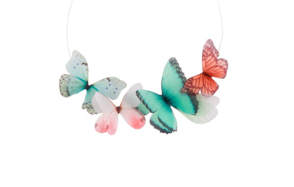 silk butterflies necklace colier fluturi 1 Oana Savu