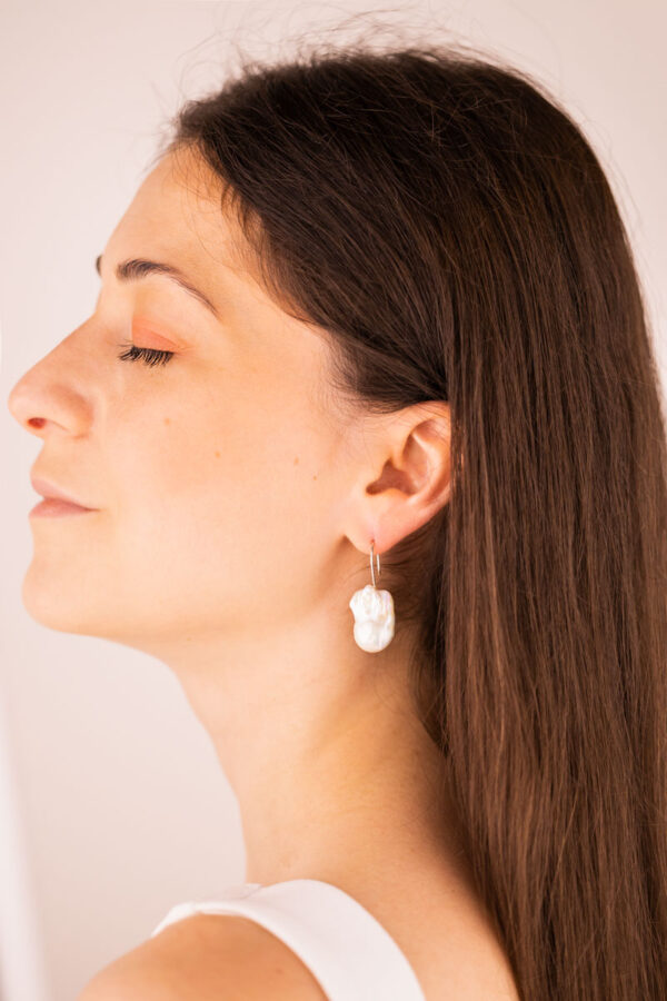 baroque pearls earrings unique silver Oana Savu