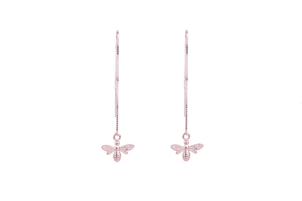 14K Rose Gold Bee earrings, inspired by nature with a touch of romance.