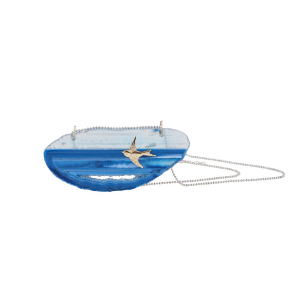 blue agate necklace unique jewelry design perfect gift idea