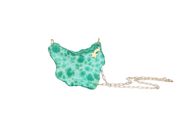 malachite necklace in natural color perfect jewelry for elegant outfit