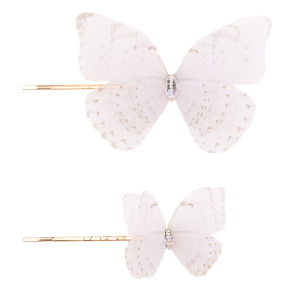 Butterfly Bobby Pin Duo - Off White