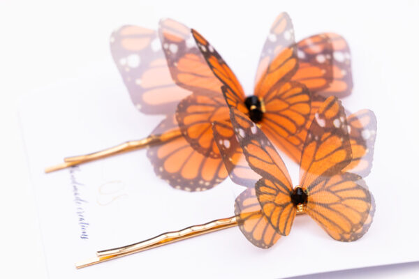 Colorful butterfly hair pin perfect for elegant coiffure