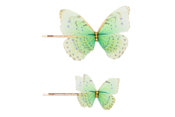 Butterfly Bobby Pin Duo - Mint Green