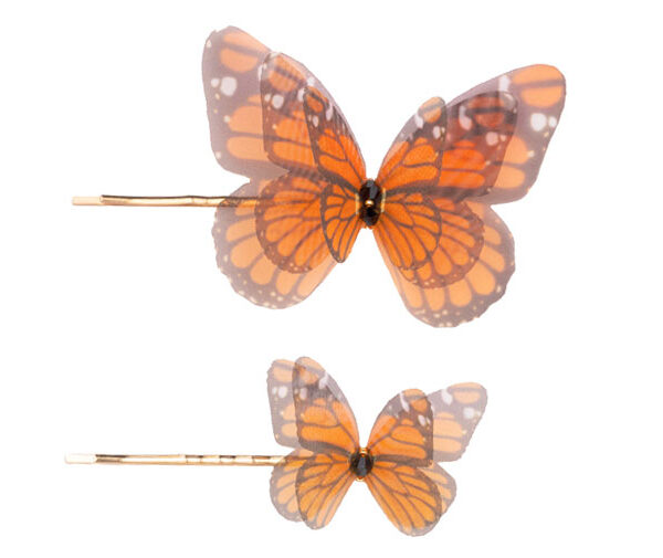 Butterfly Bobby Pin Duo - Monarch