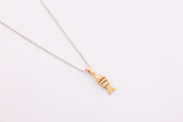 gold necklace fish summer pendant Oana Savu