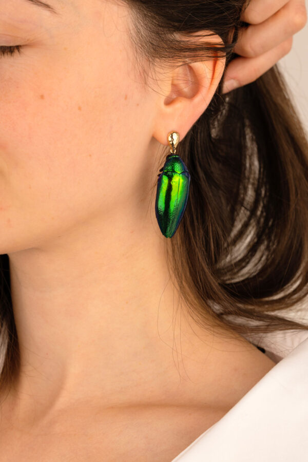 Beetle Drop Earrings - Image 2