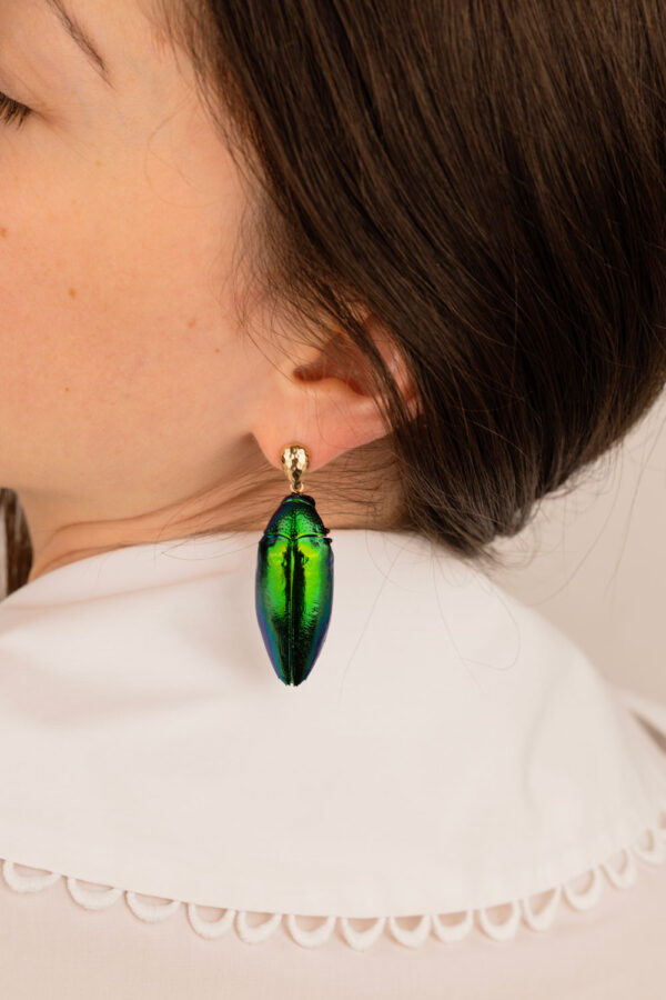 Beetle Drop Earrings - Image 3