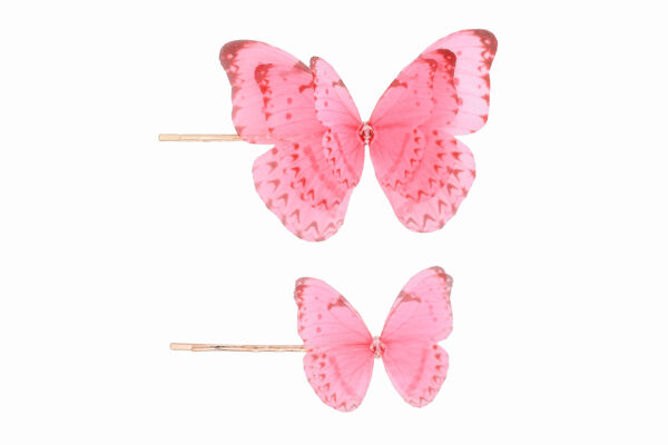 Exquisite handcrafted silk butterfly bobby pin, a luxurious hair accessory for elegant styling designed by oana savu