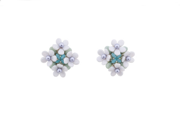 special earrings handmade with beads and pearls on sterling silver, premium quality jewelry designed by oana savu for wedding day, perfect jewelry gift idea