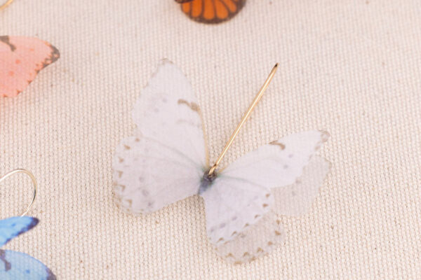 Butterfly Earrings - Off White - Image 2