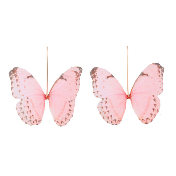 dusty pink earrings made with silk butterflies and sterling silver, amazing women jewelry perfect as daughter jewelry, mom jewelry, summer jewelry, cercei fluture
