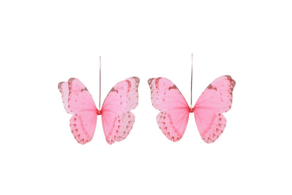 pink earrings handmade by oana savu with pure silk and sterling silver, amazing earrings for women, premium jewelry concept