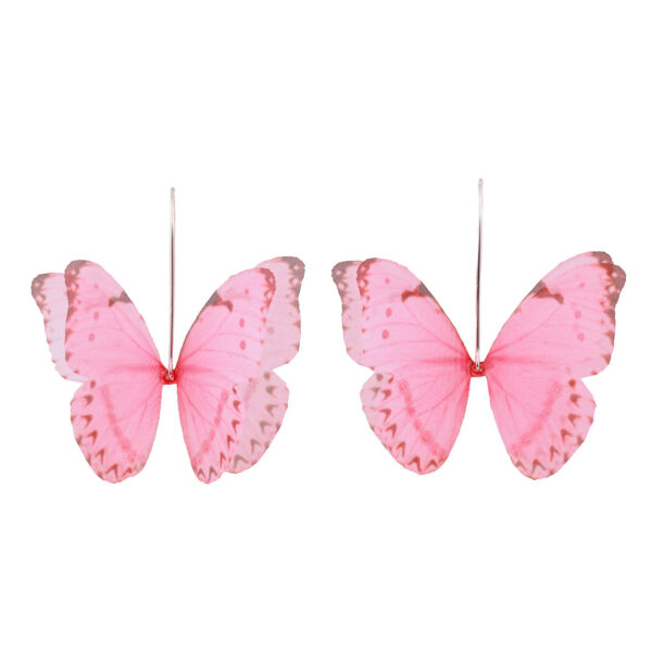 pink earrings handmade by oana savu with pure silk and sterling silver, amazing earrings for women, premium jewelry concept