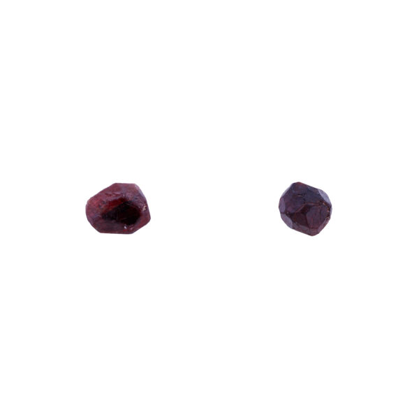 raw garnet earrings with garnet stones their natural shape, special and delicate pair of earrings designed by oana savu