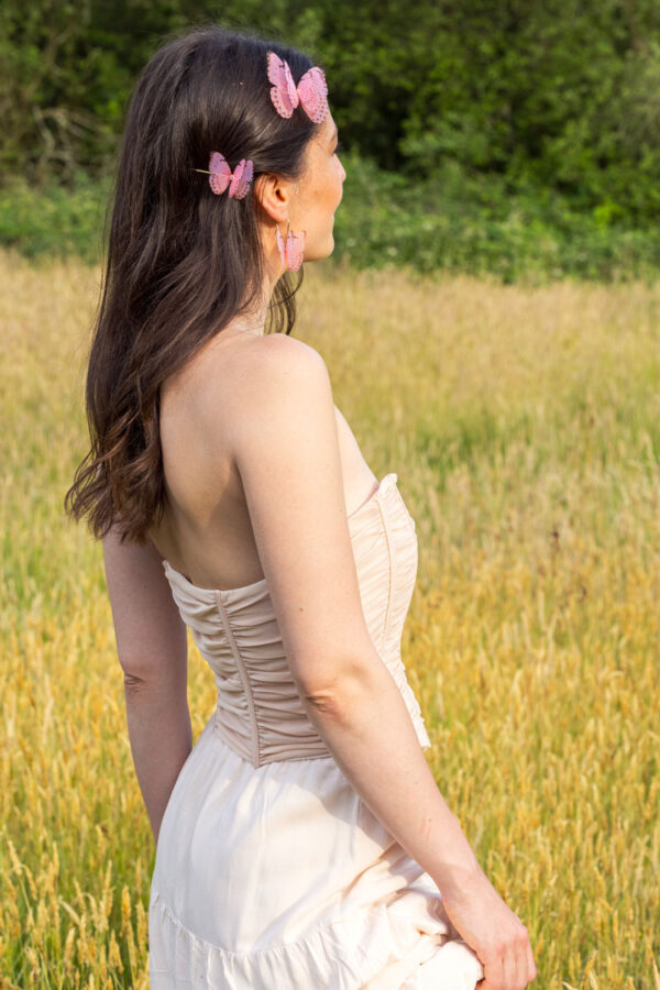 Butterfly Earrings - Pink - Image 4