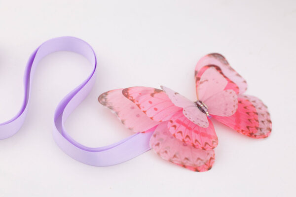 Butterfly Ribbon Tie - Lilac - Image 2