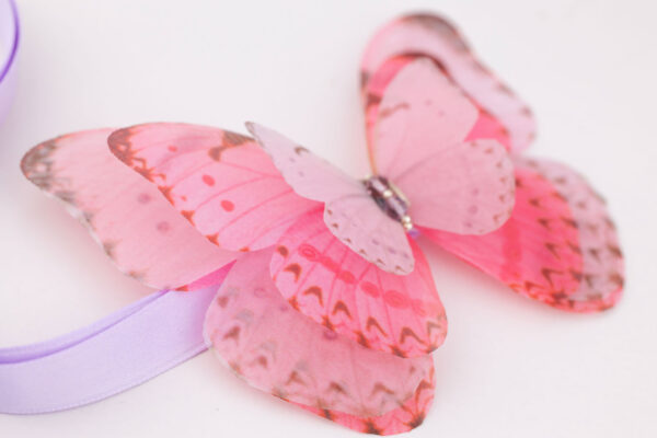 Butterfly Ribbon Tie - Lilac - Image 3