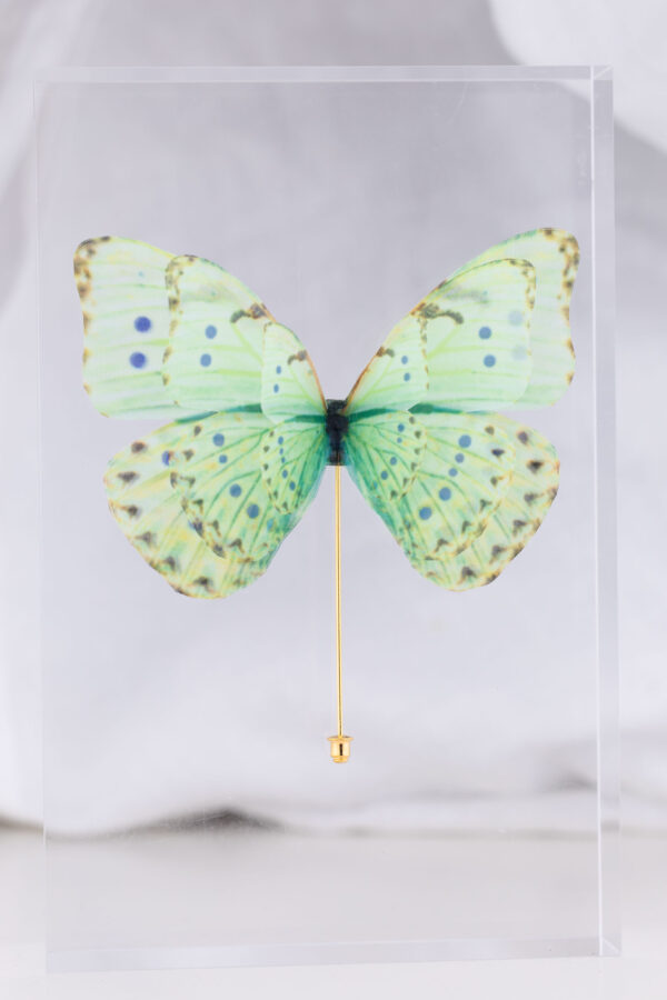 Butterfly Brooch - Mint Green - Image 4