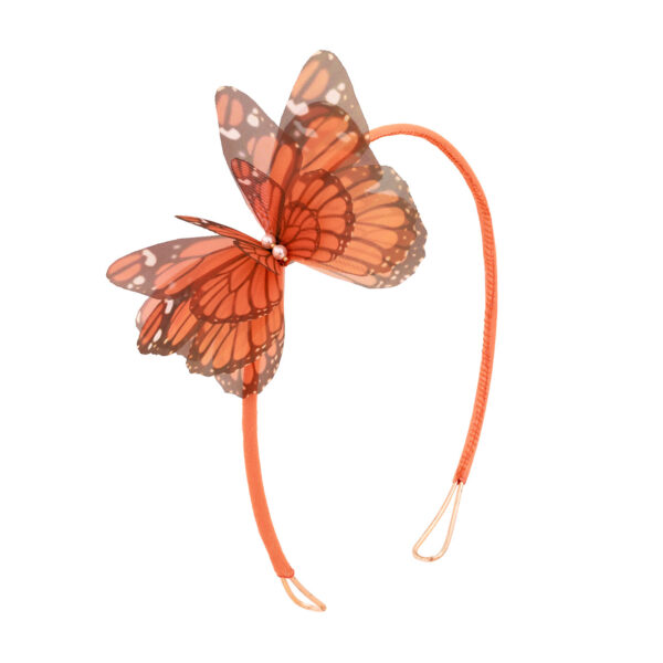 bridal hairband with silk butterfly decoration perfect for wedding parties, summer season jewelry or daily outfit handmade by oanasavu