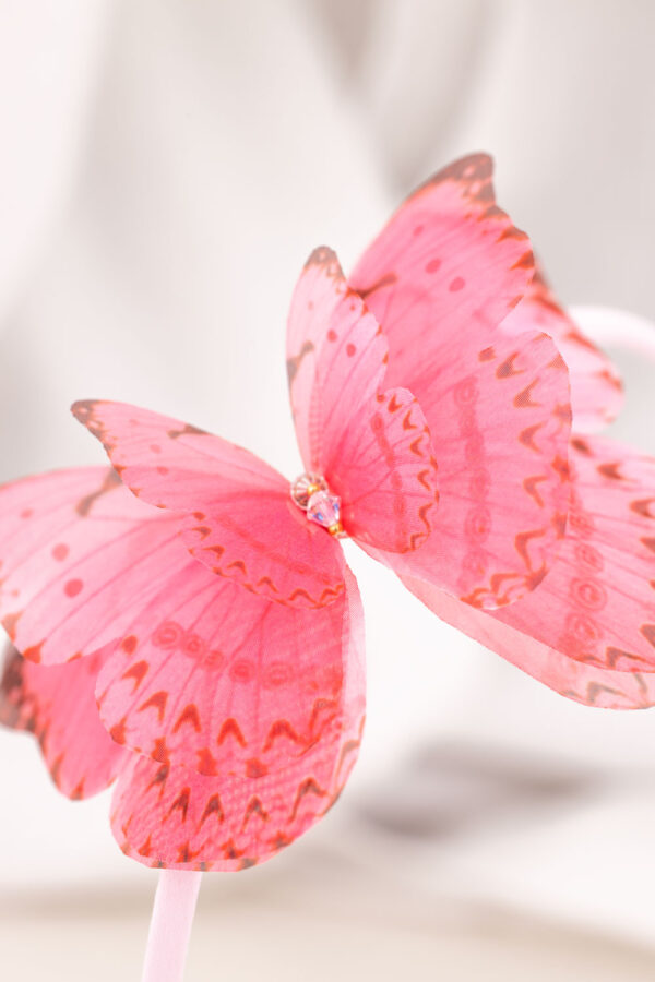Butterfly Fascinator - Pink - Image 2