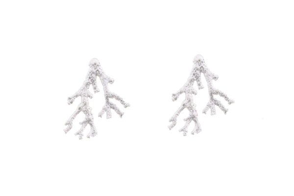coral earrings sterling silver unique jewelry oana savu design