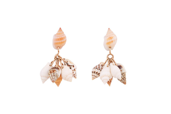 handmade shells earrings in sterling silver or 14k gold-filled perfect for summer holiday , beach party or gift idea oana savu jewelry