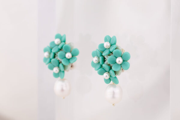 Forever Bloom with Pearls - Turquoise - Image 2