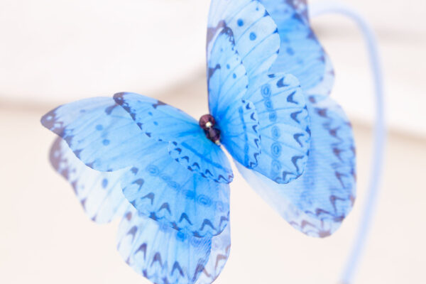 Butterfly Fascinator - Light Blue - Image 4
