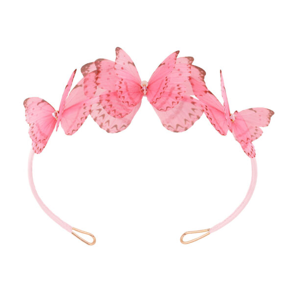 colorful headband handmade by oana savu with pure silk and silk butterflies , perfect elegant headband for wedding day, elegant hair accessory, unique headband design for women girls