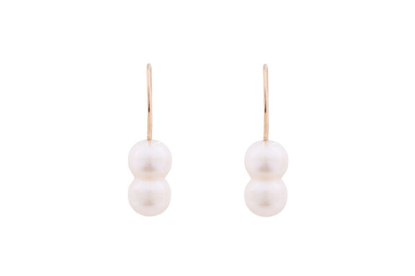 white pearls earrings on 14k gold-filled set, with spectacular rare pearls, handmade design by oana savu, perfect earrings for your beloved ones