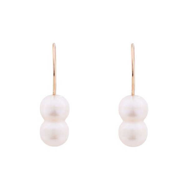 white pearls earrings on 14k gold-filled set, with spectacular rare pearls, handmade design by oana savu, perfect earrings for your beloved ones