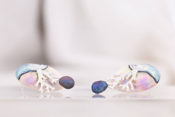 Nautilus & Coral Earrings - Image 5