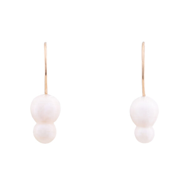 irregular pearls earrings with white natural pearls and 14k gold-filled set, a minimalist earrings option yet elegant and beautiful jewellery, perfect for wedding daay, elegant party accessories or daily outfit jewellery handmade by oana savu