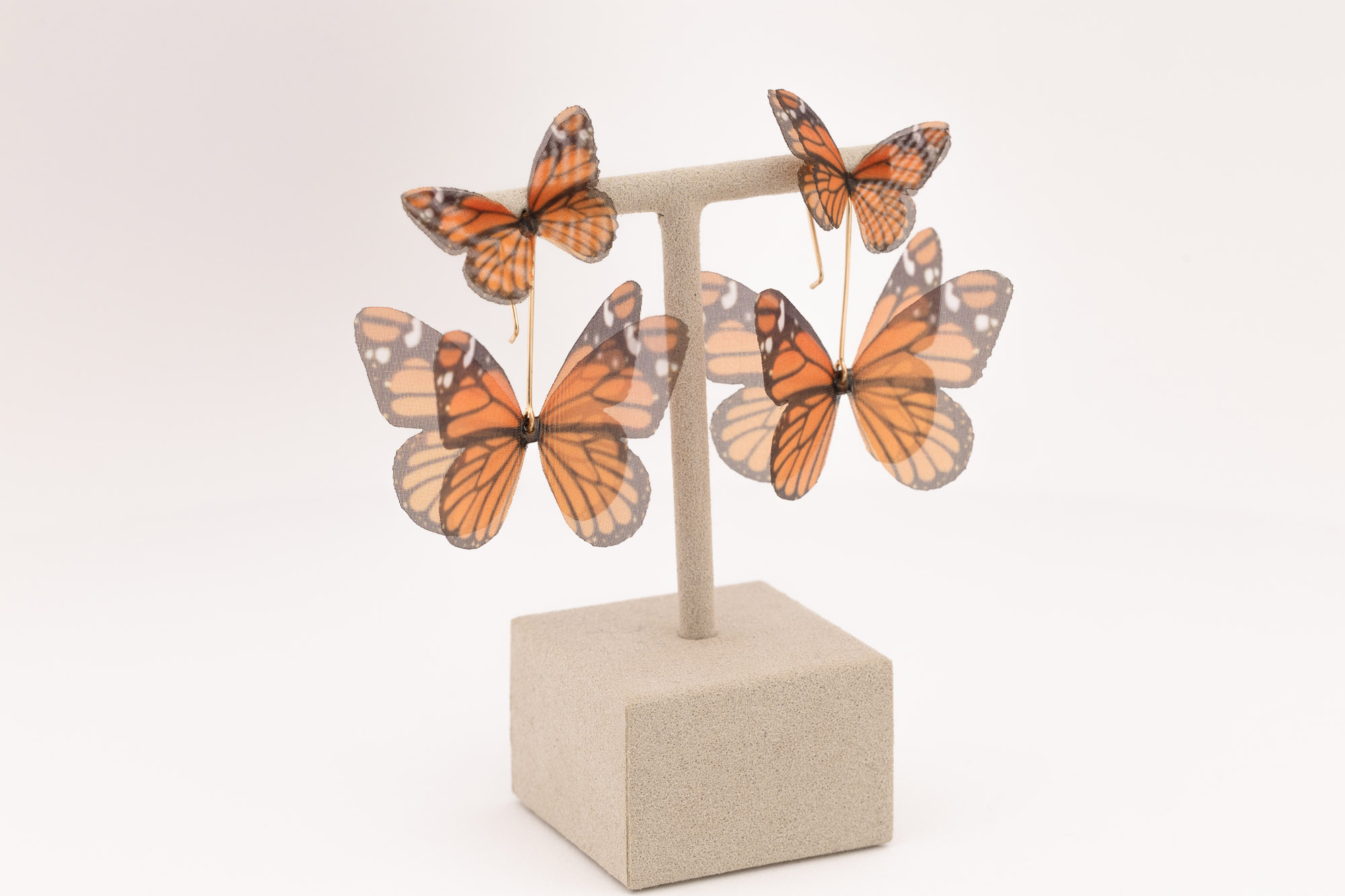 Butterfly Earrings - Monarch With Extra Wings Oana Savu Butterfly Earrings - Monarch With Extra Wings - Image 3