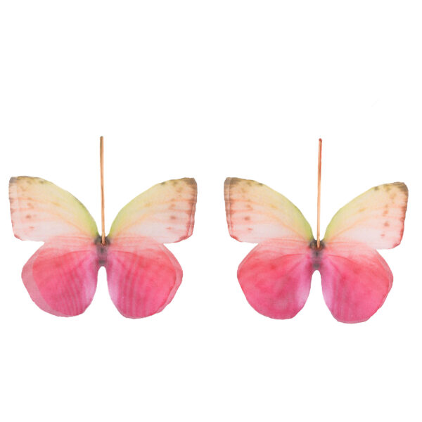 Home Oana Savu Butterfly rainbow earrings, Oana Savu multicolour handmade jewellery for women, colourful statement earrings inspired by butterflies, bold gift idea for her