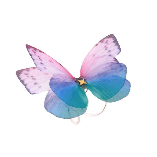 Home Oana Savu Purple butterfly ring on 925 sterling silver band, handmade jewelry ring for women, nature-inspired statement ring, perfect gift idea for her, made by oana savu